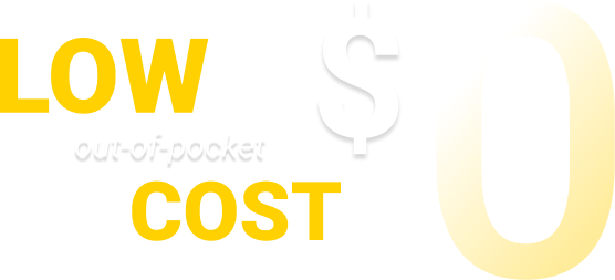 Low out-of-pocket cost $0.