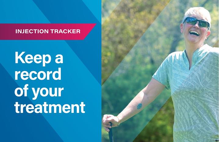Keep a record of your treatment - ARCALYST® (rilonacept) injection tracker manual.