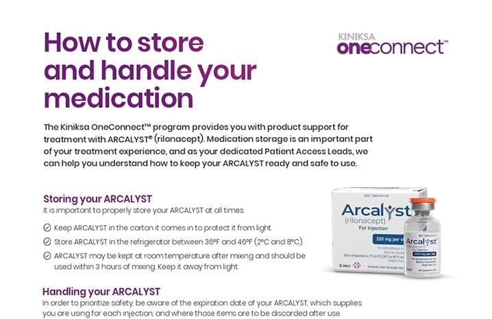 How to store and handle your medication brochure.