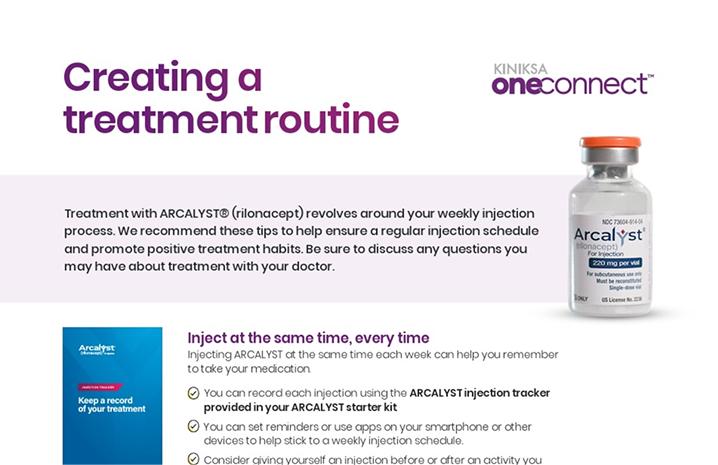 Creating a treatment routine brochure.